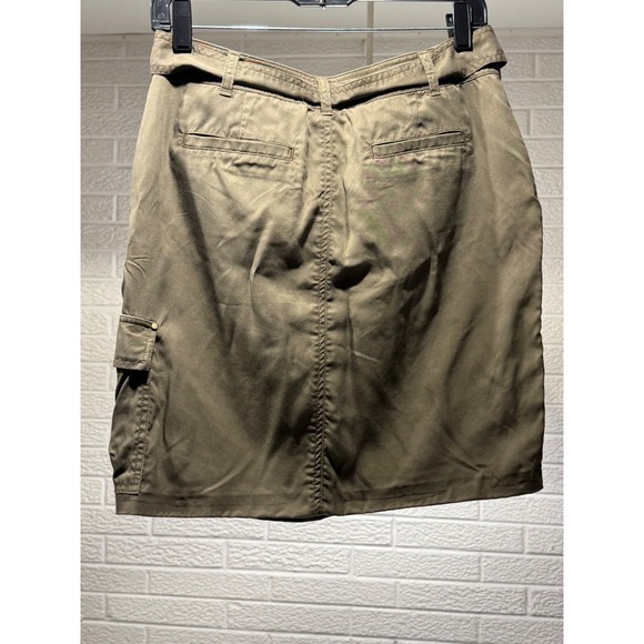 Lauren Ralph Lauren Skirt Women's Belted Utility Cargo Mini Olive Green - Picture 7 of 8